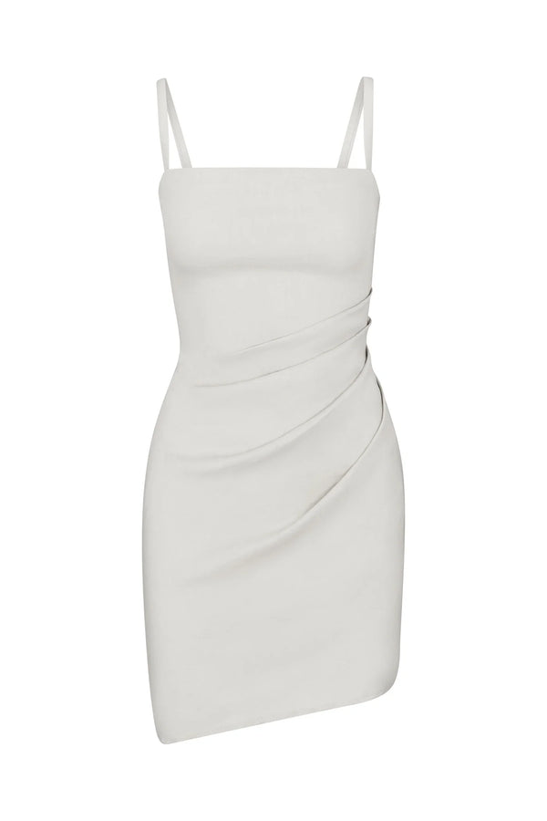 Nadege Asym Mini Dress - White