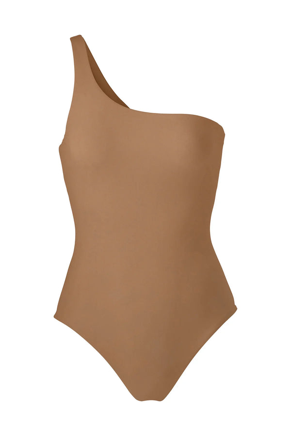The One Shoulder One Piece - Sandstone
