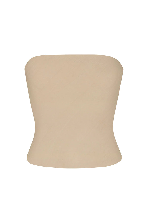 The Ritts Strapless Top - Taupe