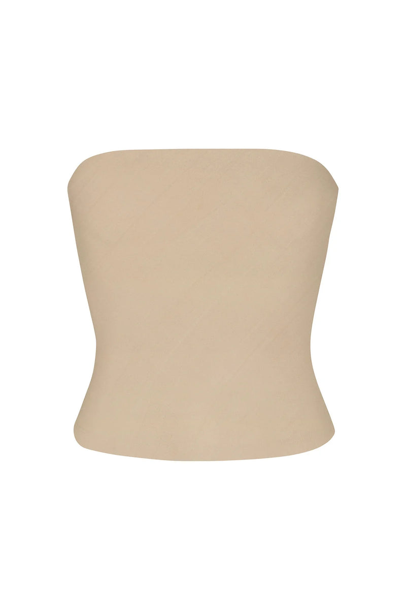 The Ritts Strapless Top - Taupe