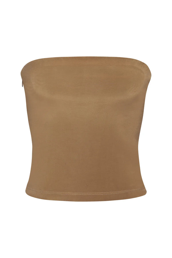 The Ritts Strapless Top - Sandstone