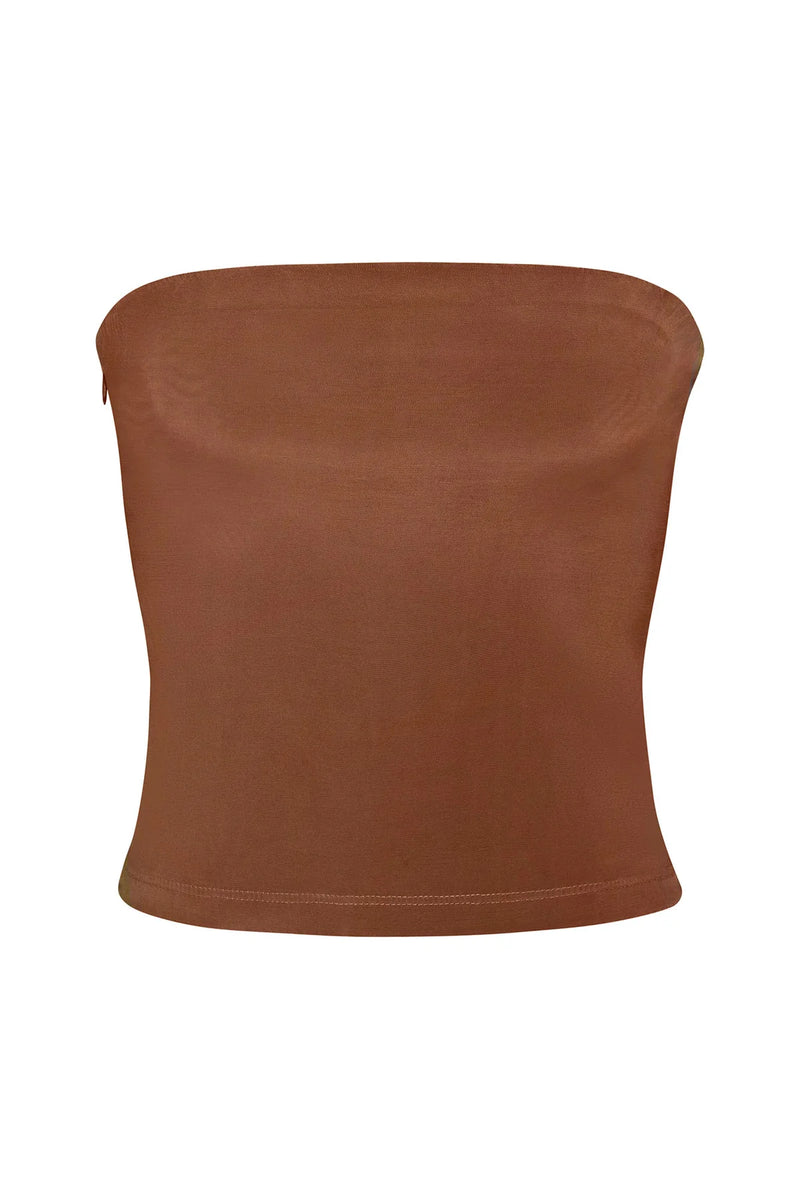 The Ritts Strapless Top - Tawny
