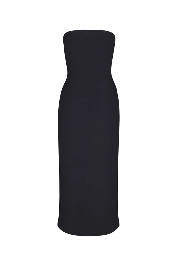 Strapless Midi Dress - Black