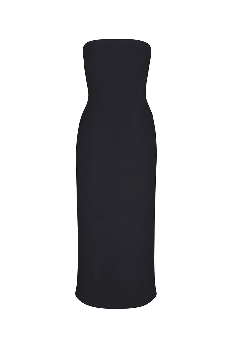 Strapless Midi Dress - Black