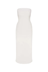 Strapless Midi Dress - White