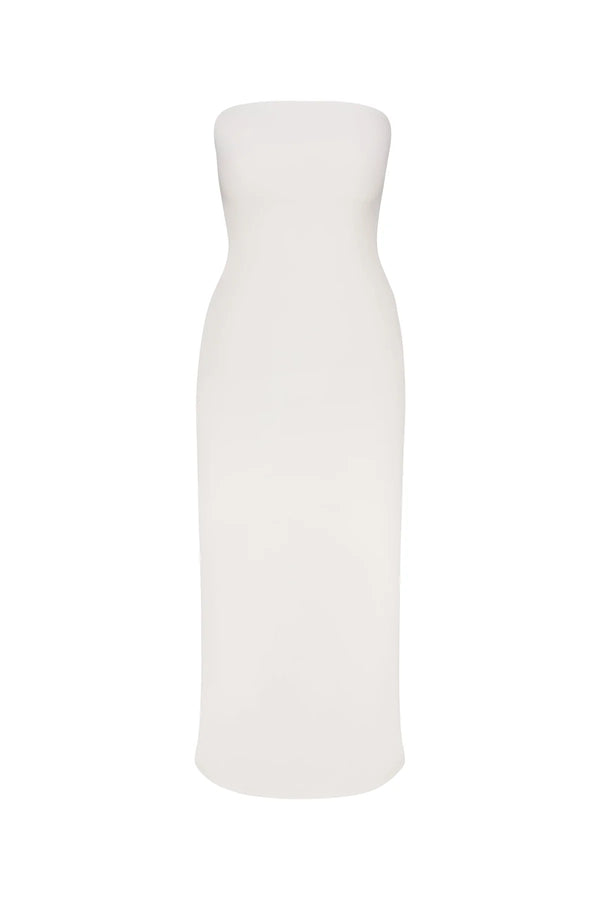 Strapless Midi Dress - White