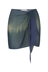 Wrap Mini Skirt Cover-Up - Azure