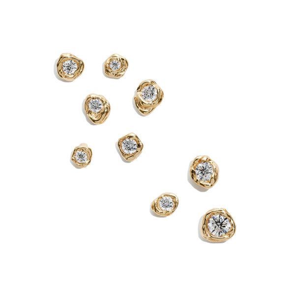 Alfa Diamond Ear Studs No.02