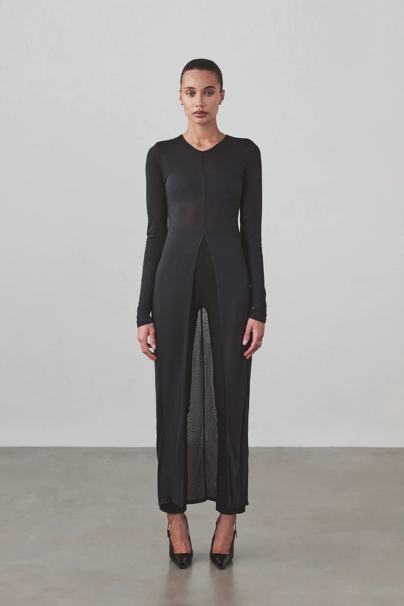 Alina Shirt Dress - Black