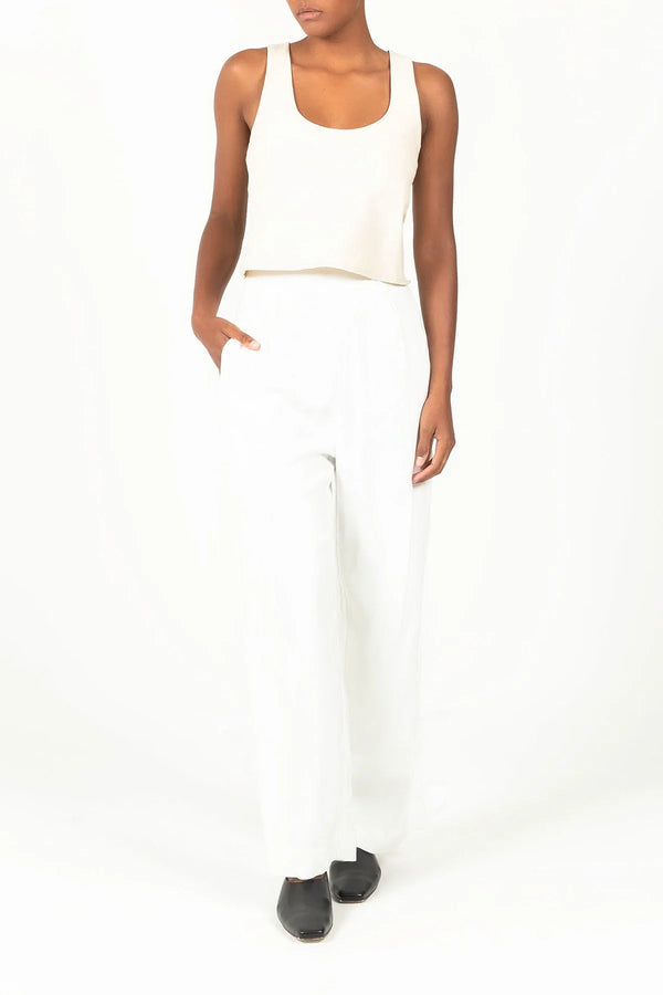 City Wide Leg Pant - White