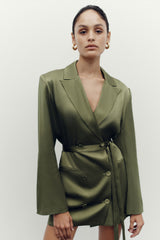 Arienzo Blazer Dress - Green Olive