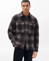 Austin Wool Shirt Jacket - Brown Plaid