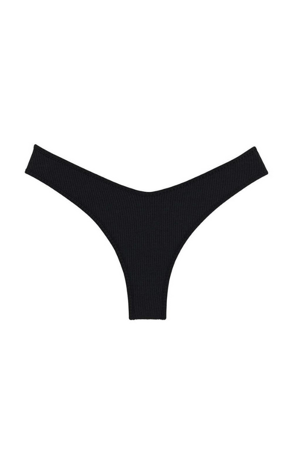 Lulu Bikini Bottom - Black Rib