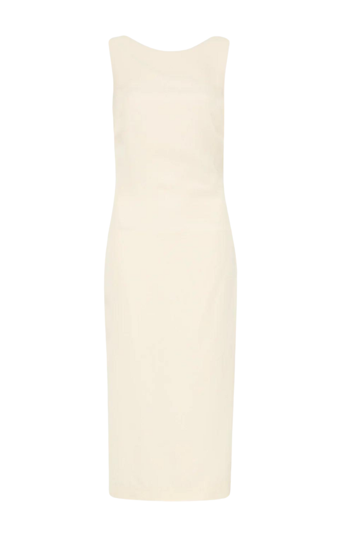 Cut Out Midi Dress - Cool White  BLVD