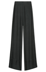 Sheer Silk Gauze Pants - Soot