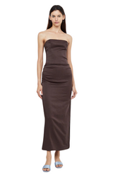 Jones Strapless Maxi Dress - Cocoa