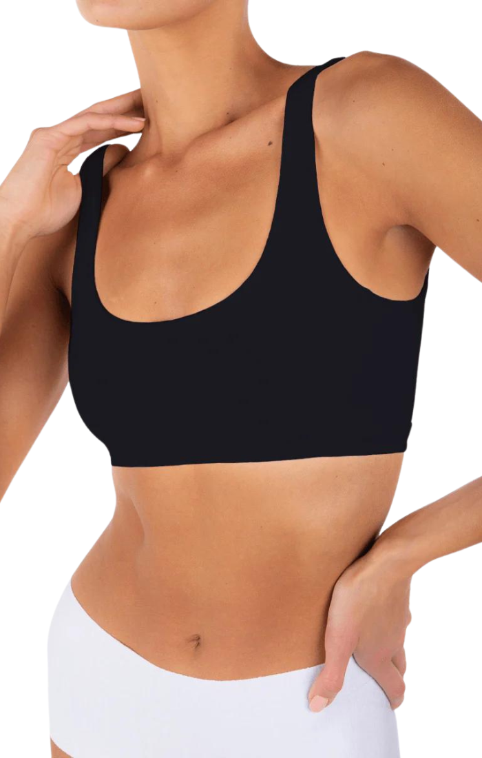 Scoop Neck Bra - Black