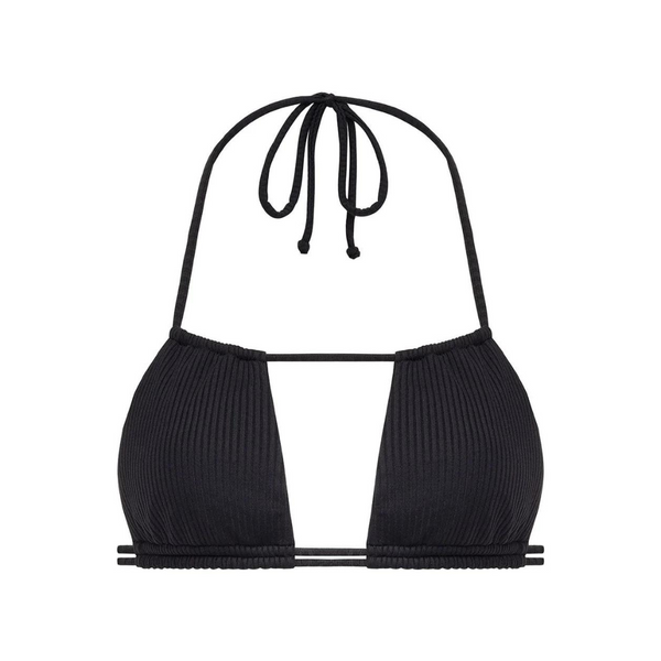 Brasil Bikini Top - Black Rib