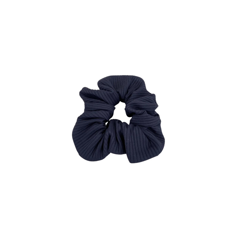 Black Rib Scrunchie