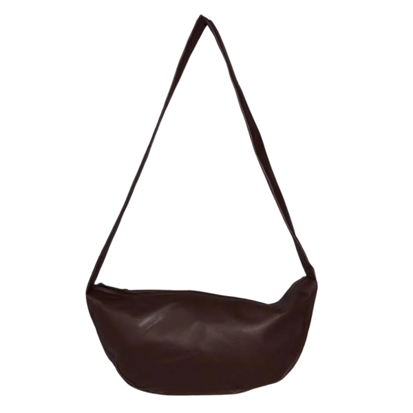 Soft Crescent Bag - Chocolate