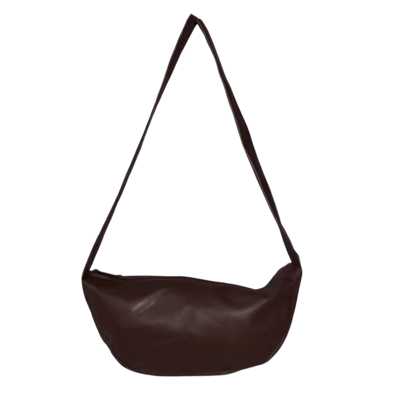 Soft Crescent Bag - Chocolate