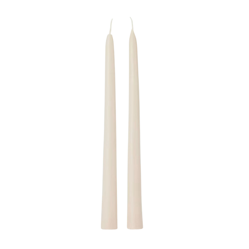 Tapered Candle Pair - Beige