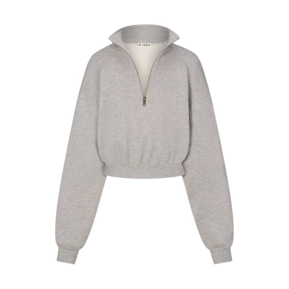 タグ有】CROPPED HALF ZIP SWEAT COLOR:ECRU