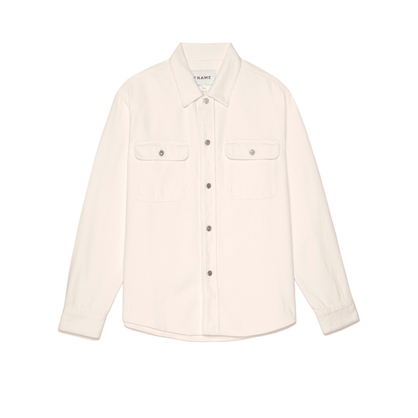 Textured Terry Overshirt - Off-White