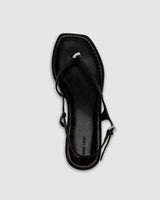 Halle Flat Sandal - Black
