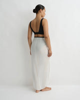 Cremona Tie Front Sarong - White
