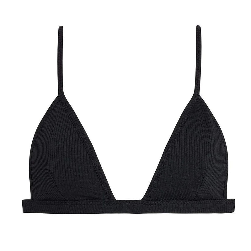 Hunter Triangle Bikini Top - Black Rib