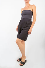 The Ritts Strapless Top - Black - BLVD