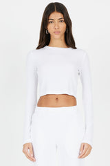 Verona Crop Shirt - White - BLVD