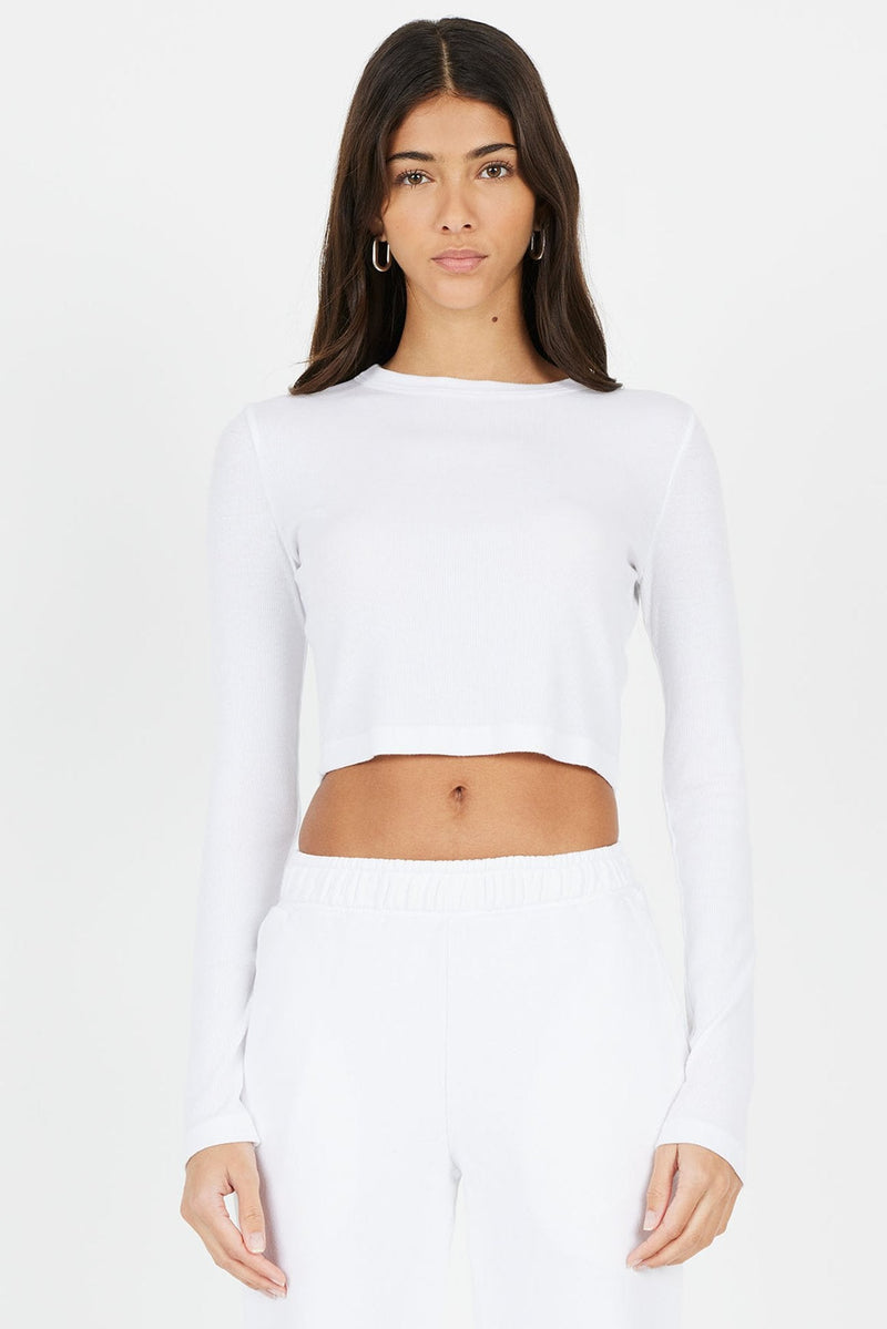 Verona Crop Shirt - White - BLVD