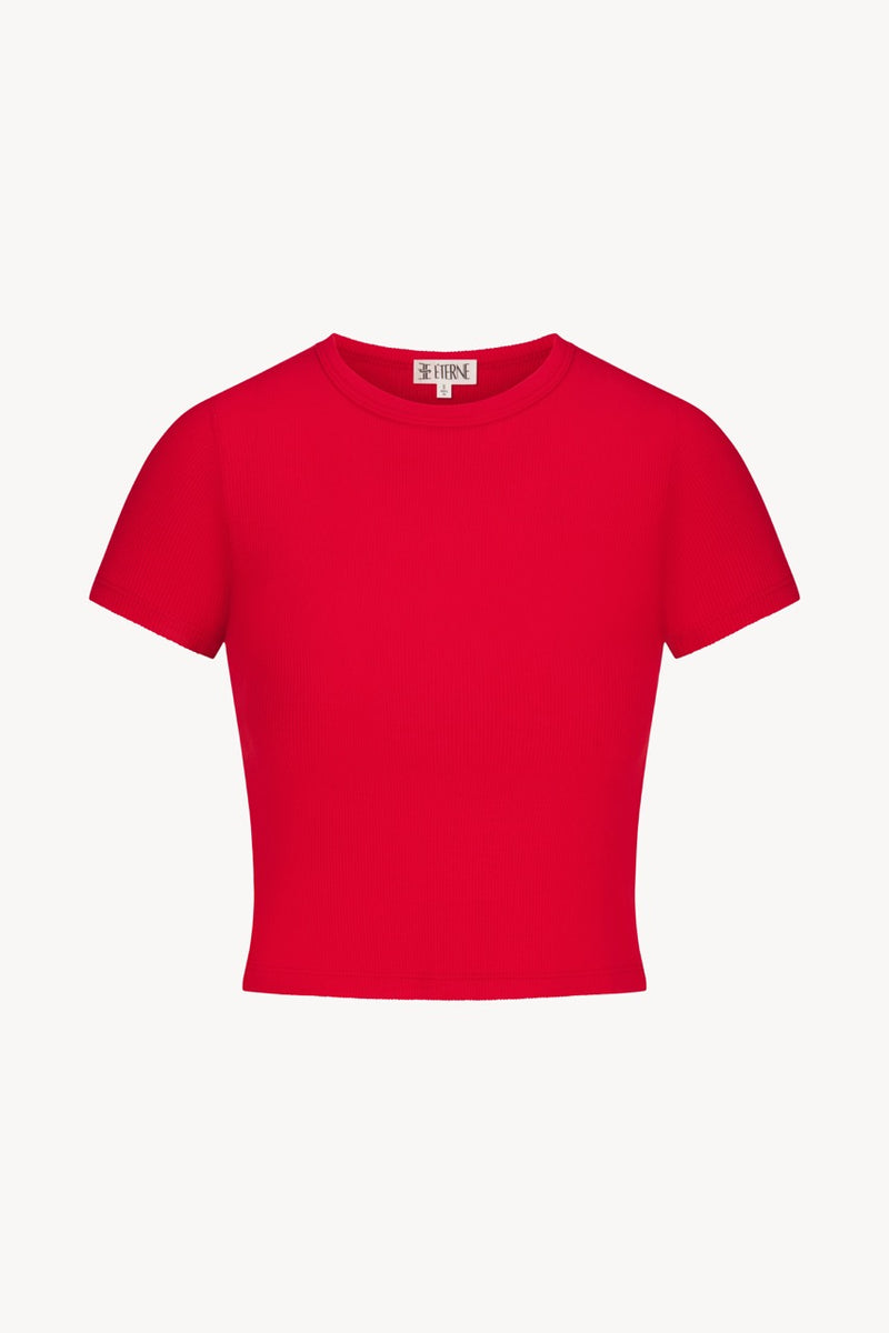 Short Sleeve Baby Tee - Rouge