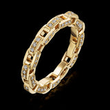 Links Three Sided Chain Ring - Gold - BLVD