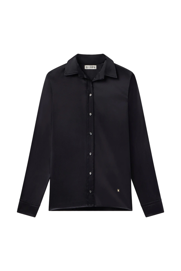 Constance Silk Top - Black