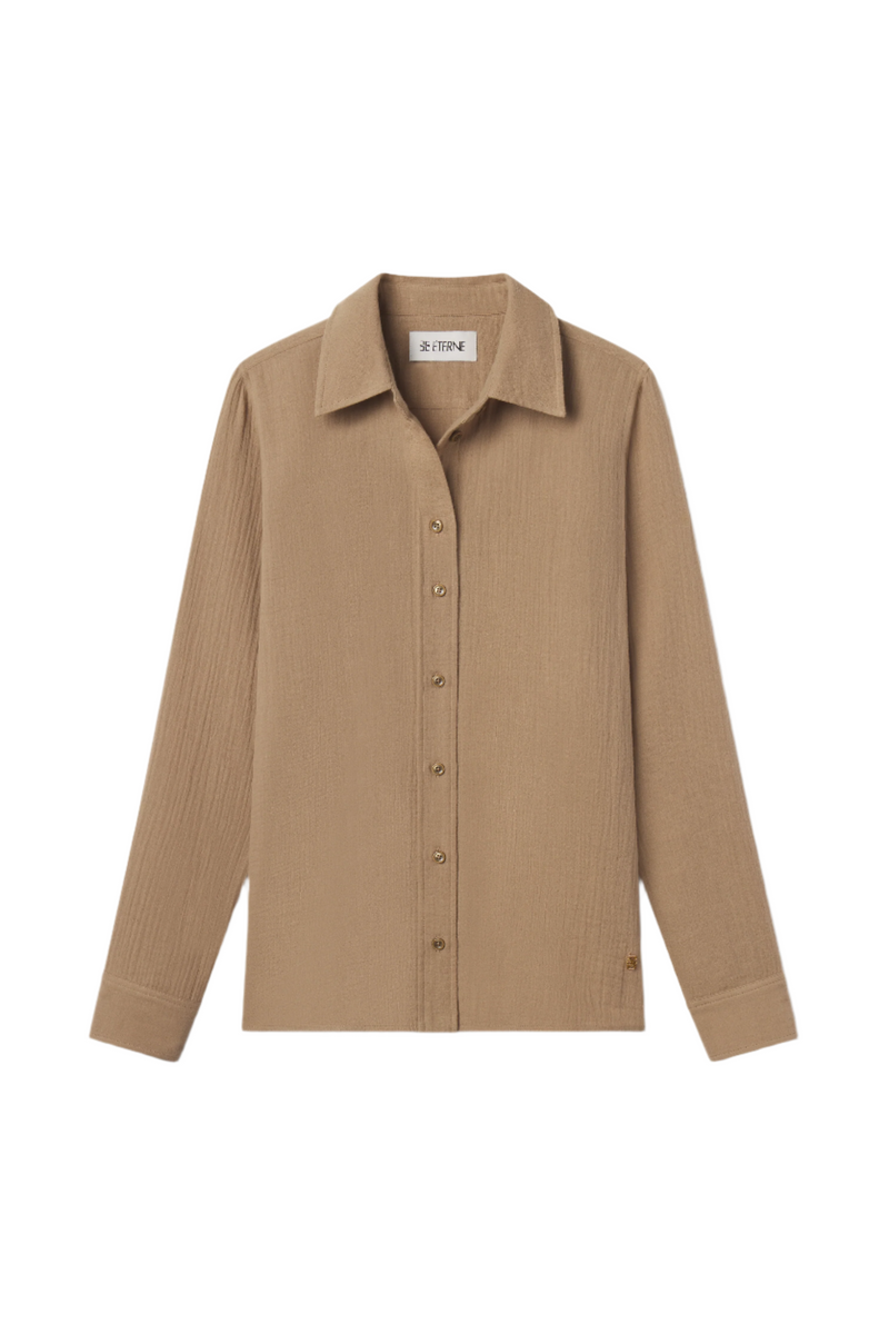Constance Gauze Top - Taupe