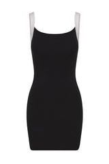 Contrast Mini Dress - Black/White