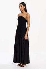 Blyth Strapless Dress - Black - BLVD