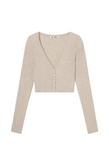 Cropped Cardigan - Oatmeal