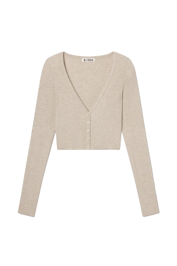 Cropped Cardigan - Oatmeal