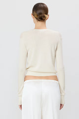 Rib Stitch Clark Sweater - Bone