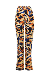 Palma Silk Bias Cut Pant - Cobalt