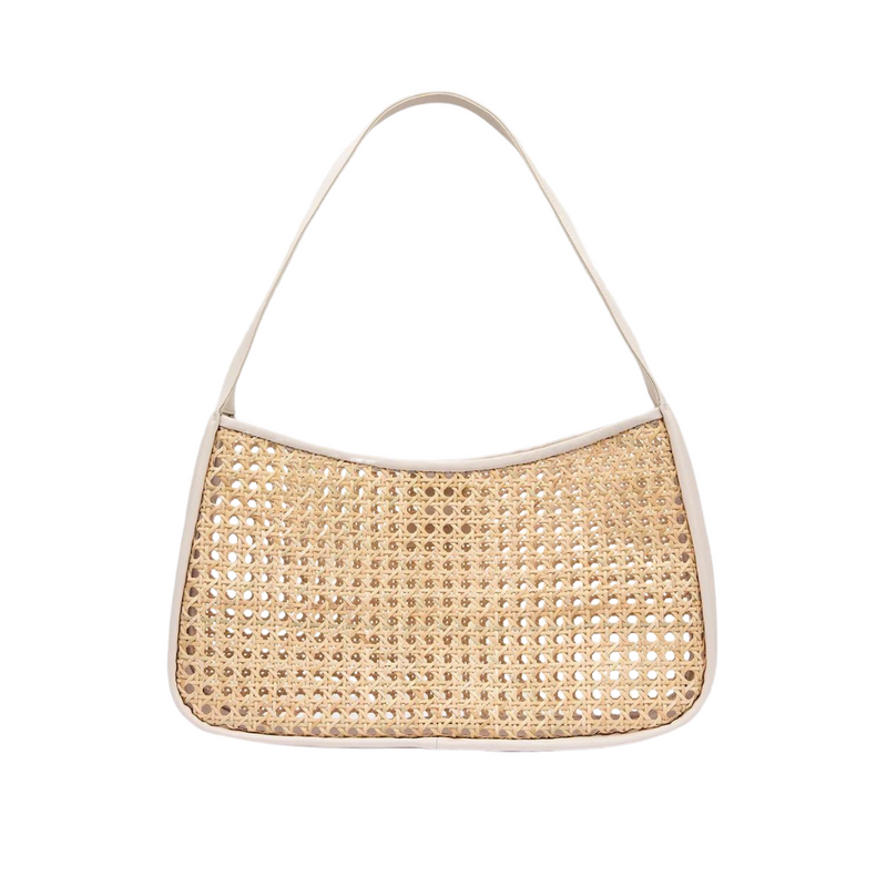 Rattan Basket Bag - Ecru