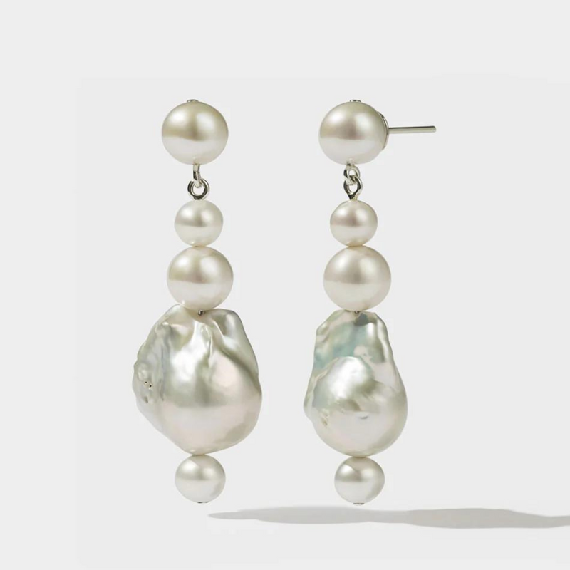Bon Bon Pearl Earrings - Sterling Silver