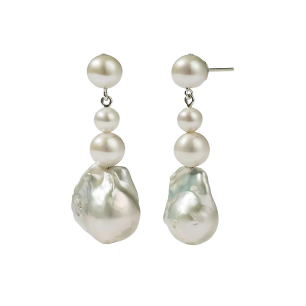 Bon Bon Pearl Earrings - Sterling Silver