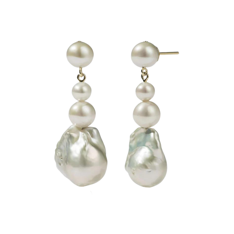 Bon Bon Pearl Earrings - 9ct Gold