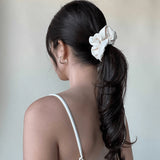 Cream Rib Scrunchie