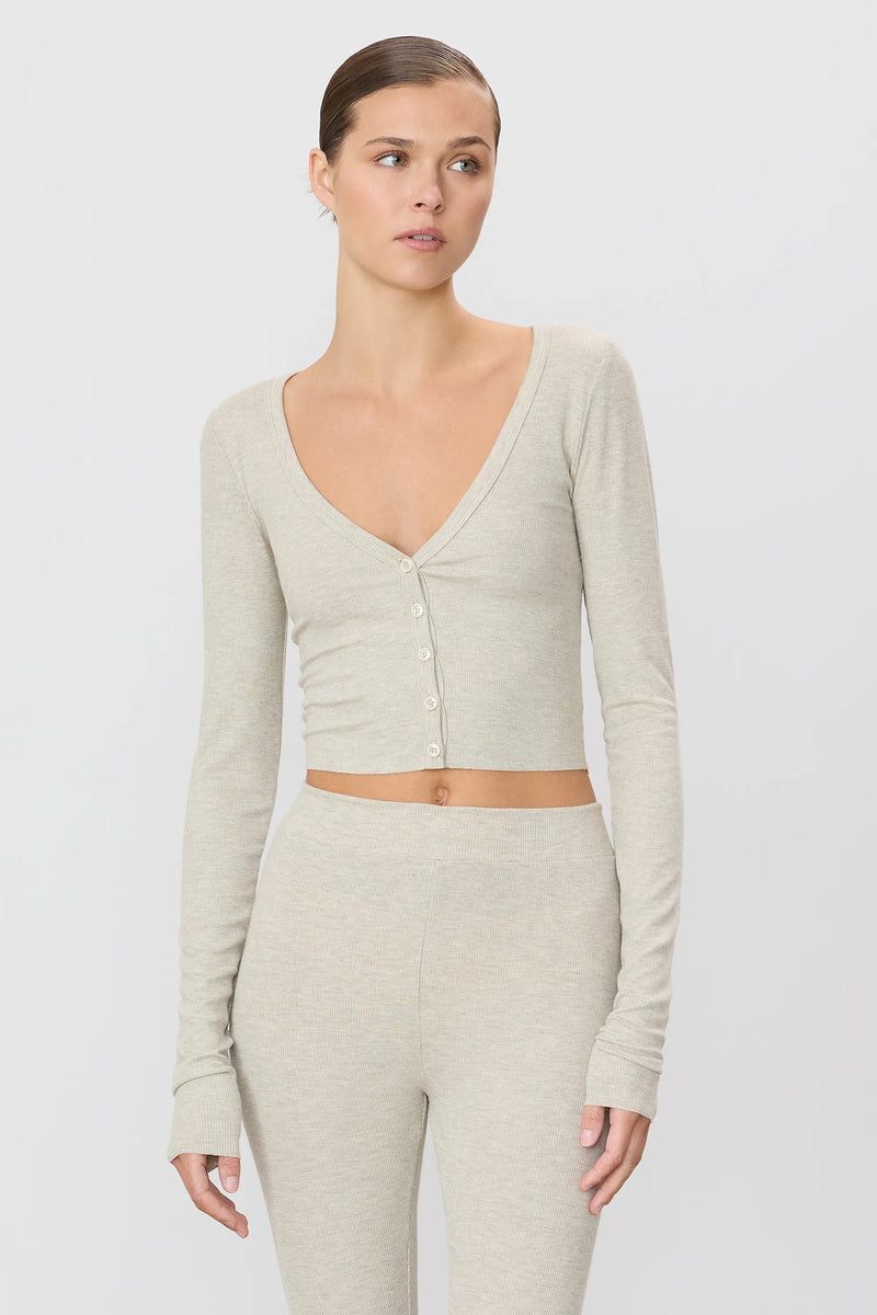 Cropped Cardigan - Oatmeal